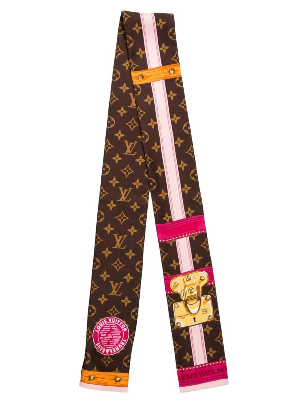 Authentic Louis Vuitton Monogram Bandeau/Twilly 100% silk with small box.